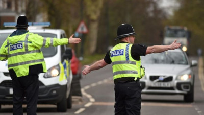 Police stopping cars